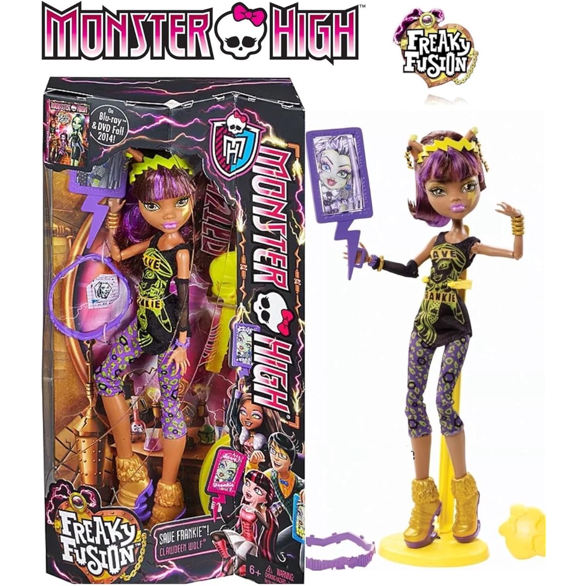 Monster High Freaky Fusion Clawdeen Wolf Doll