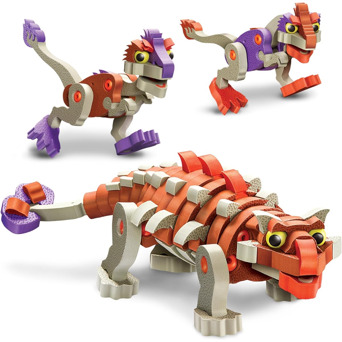 Bloco Toys Ankylosaur and Young Raptors Building Kit [Parallel Import]