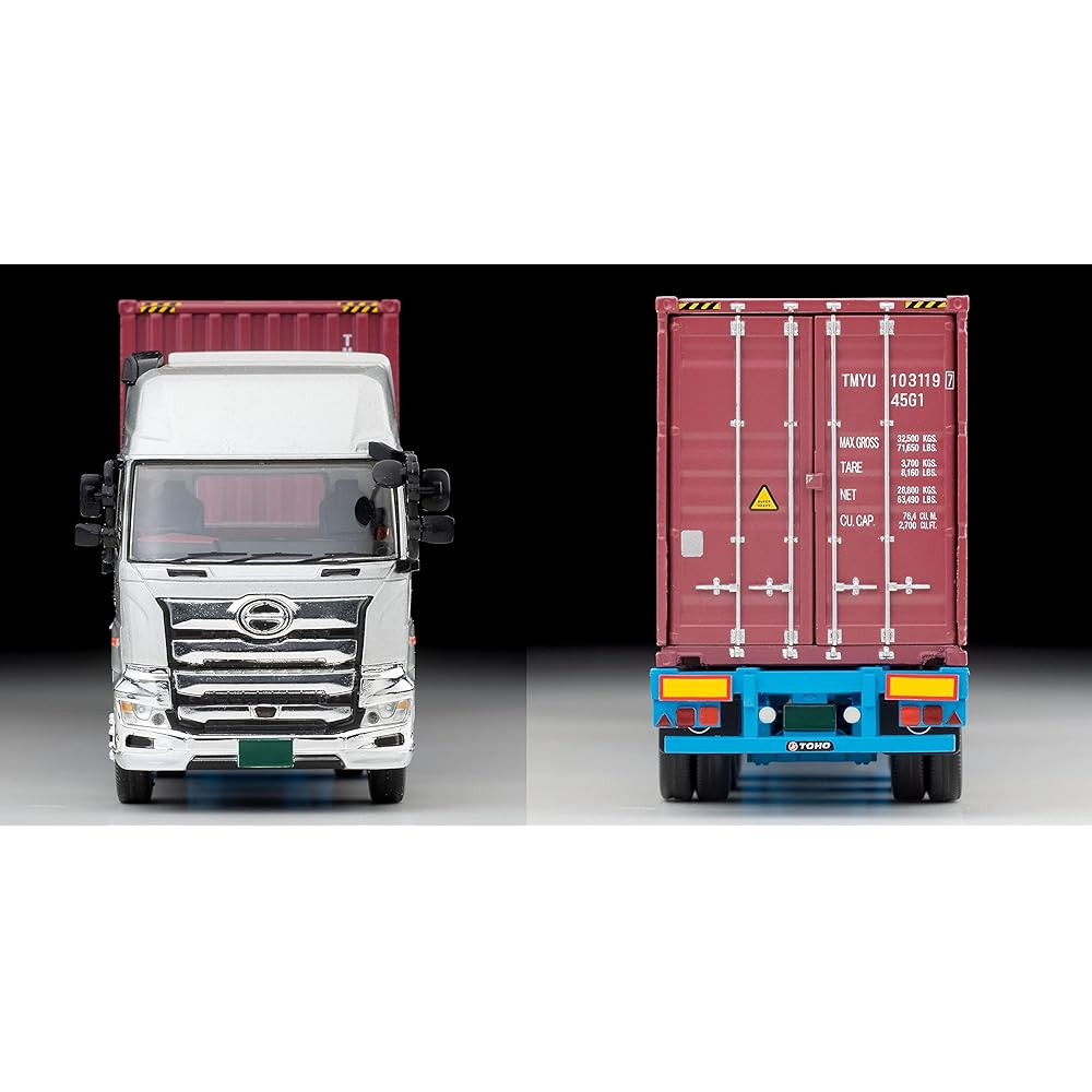 TOMYTEC Tomica Limited Vintage Neo 1/64 LV-N292a Hino Profia 40ft Marine Container Trailer Toho Sharyo TC36H1C34 Silver Finished Product