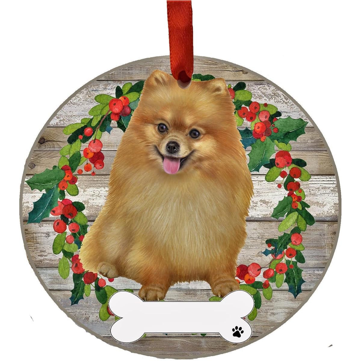 Pomeranian Ornaments - E&S Pets - DIY Personalized - Dog Gifts - Glazed Finishes - Christmas Decorations - Christmas Ornaments Craft Gifts - Ornaments for Pet Lovers