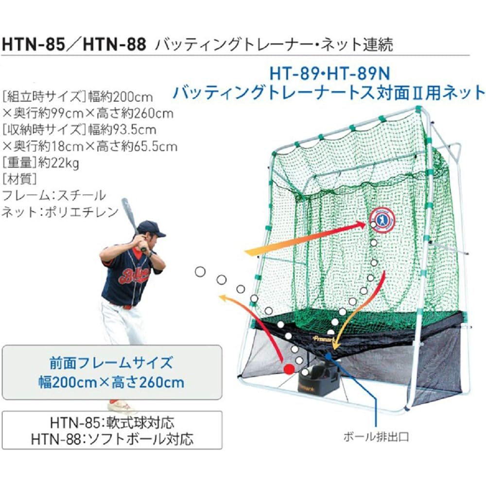 SAKURAI Promark Baseball Softball Net Training Batting Trainer Net Continuous HTN-85