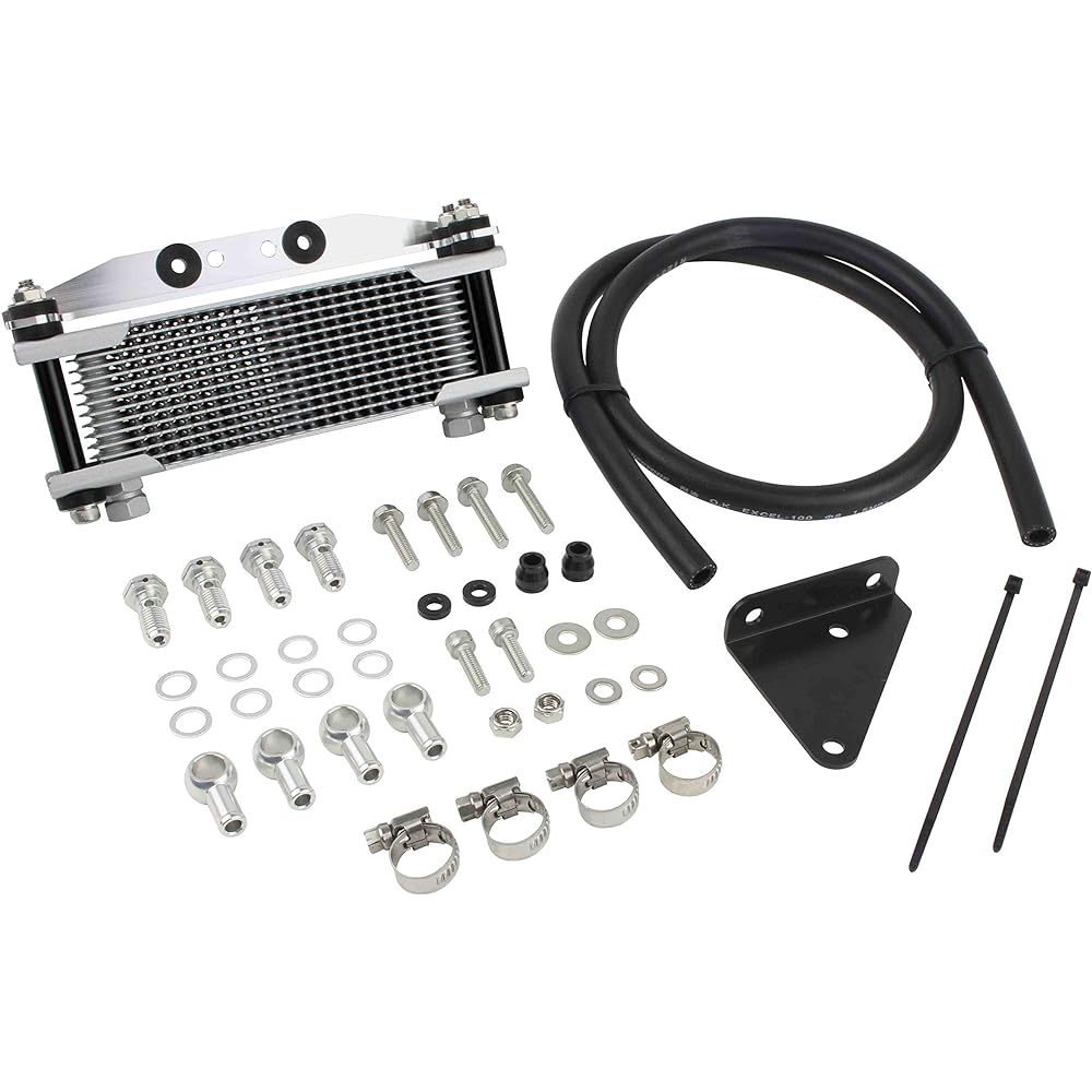 SHIFT UP Oil Cooler Kit (Tappet Cap Mount) Original 12 Stage Black Core/Black Pipe Grom (2013-2018) | MSX125 (2013-2018) 260047-66