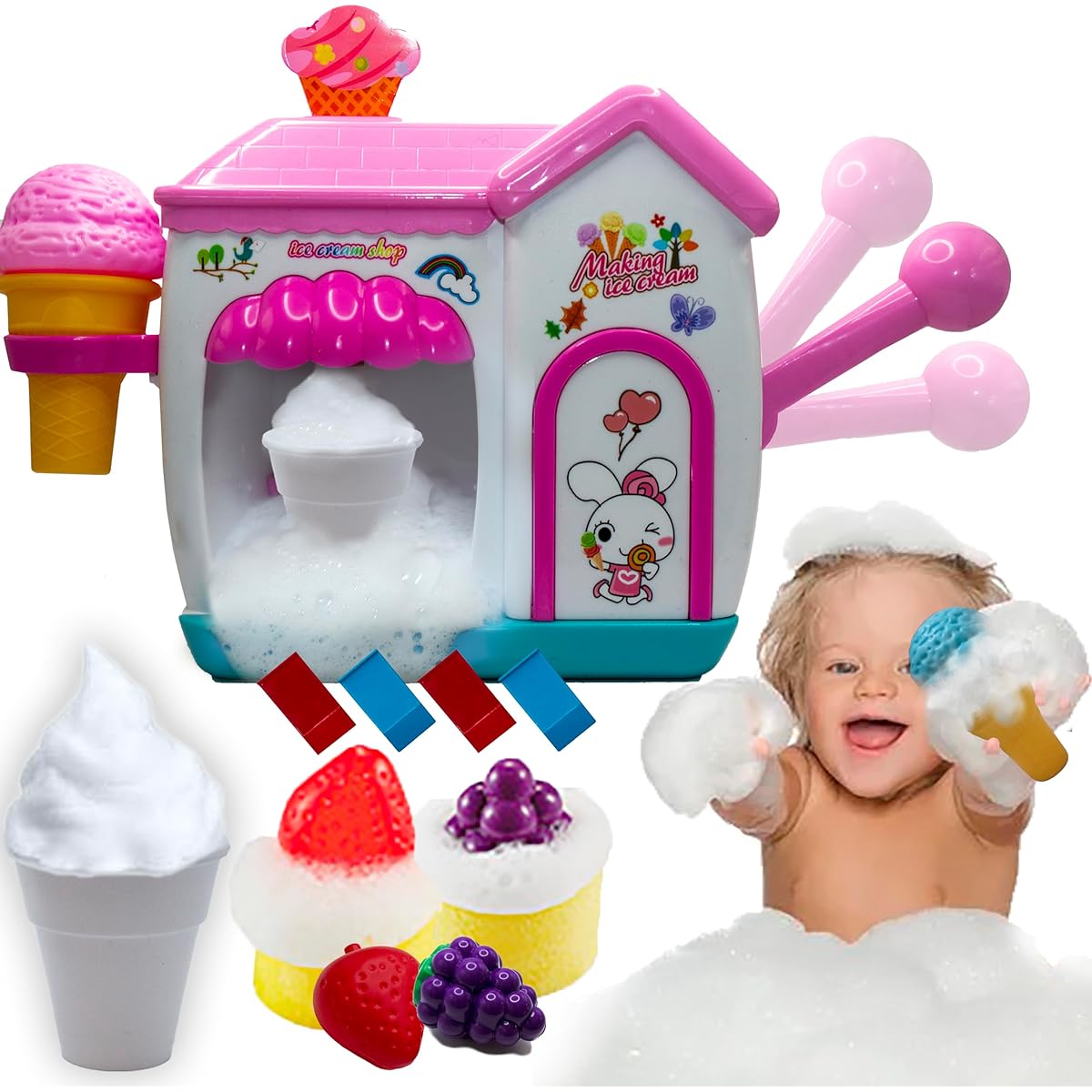 Bathtub Toy Toddler Ice Cream Foam Maker