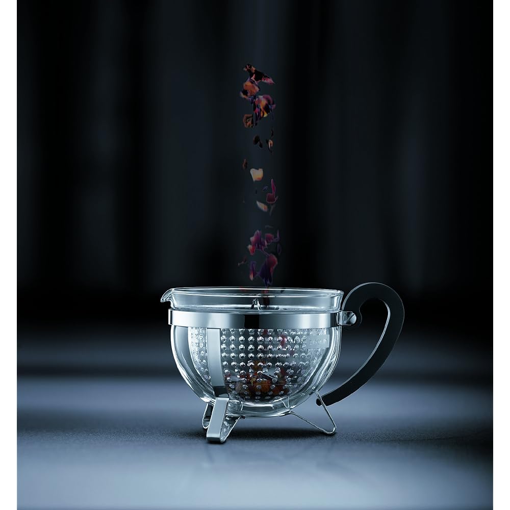 BODUM Teapot Tea Maker CHAMBORD Teapot 1000ml Off-White Black Tea Green Tea Chinese Tea Herbal Tea Fruit Tea Plastic Filter Glass Beaker Dishwasher Safe [Genuine Product] 1975-913