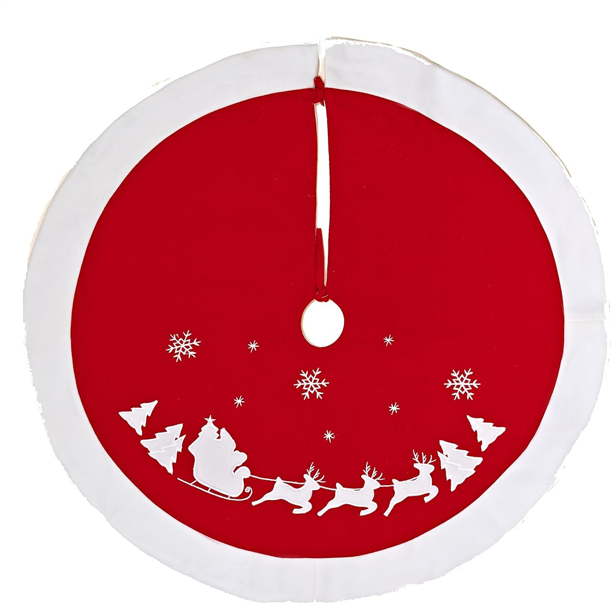 Worth Imports 7030 36" Christmas Tree Skirt with Embroidery