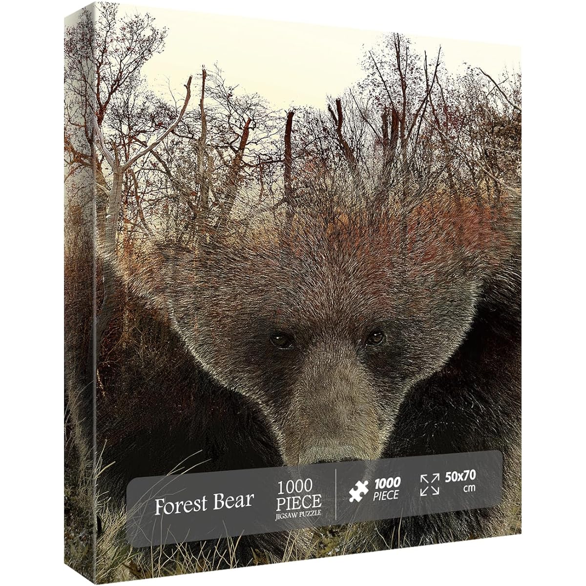 Animal Bear Jigsaw Puzzle for Adults 1000 Pieces Difficult Hard Impossible Adult Nature Hunting Puzzle Unique Hunter Gift