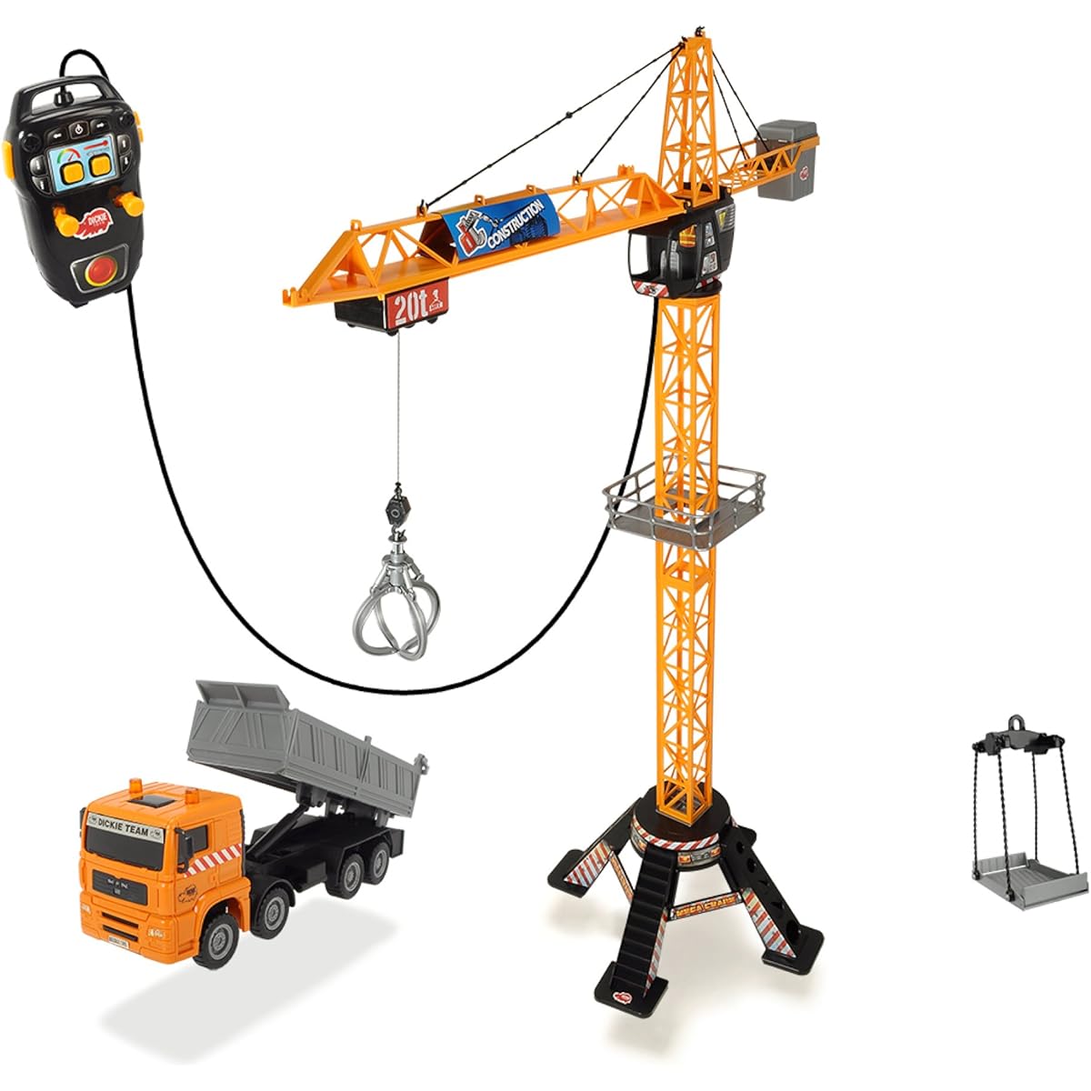 [Dickie Toys] DICKIE TOYS 48 Mega Crane and Truck Vehicle and Playset 20 346 2413 [Parallel import goods]
