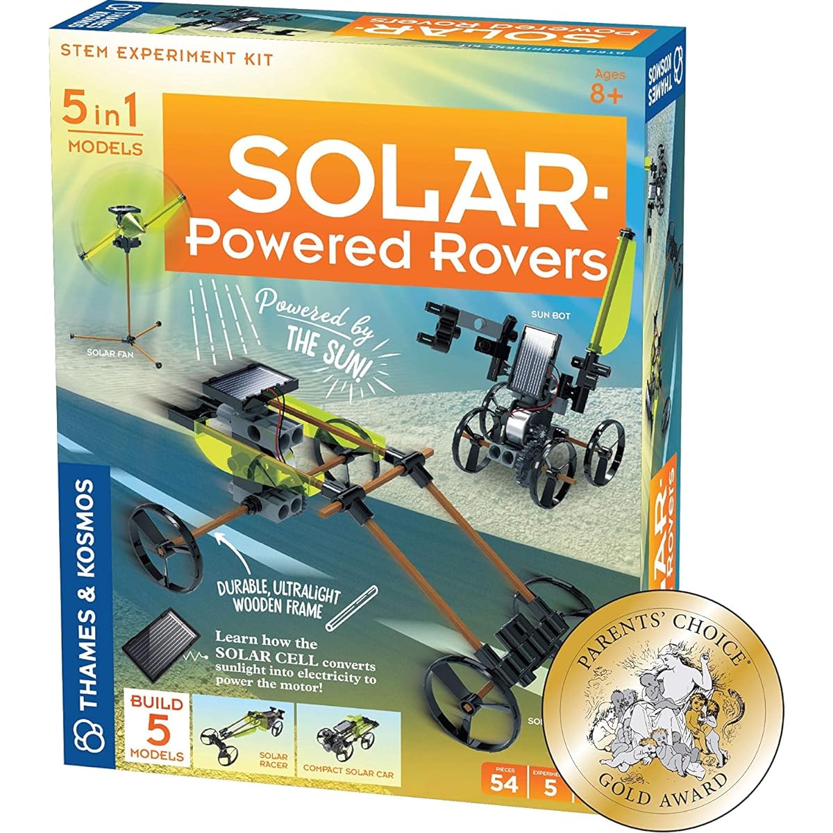Thames & Kosmos Solar Rover Stew Experiment Kit | Build 5 Vehicles & Devices Powered by Sun | Solar Energy Actvities for Ages 8+
