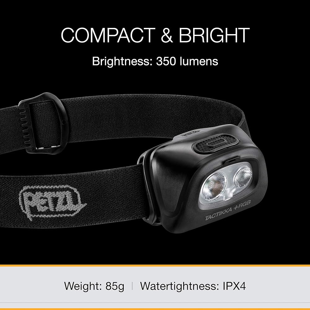 PETZL Tactica + RGB Black E089FA00 (Japanese genuine product) 350 lumens