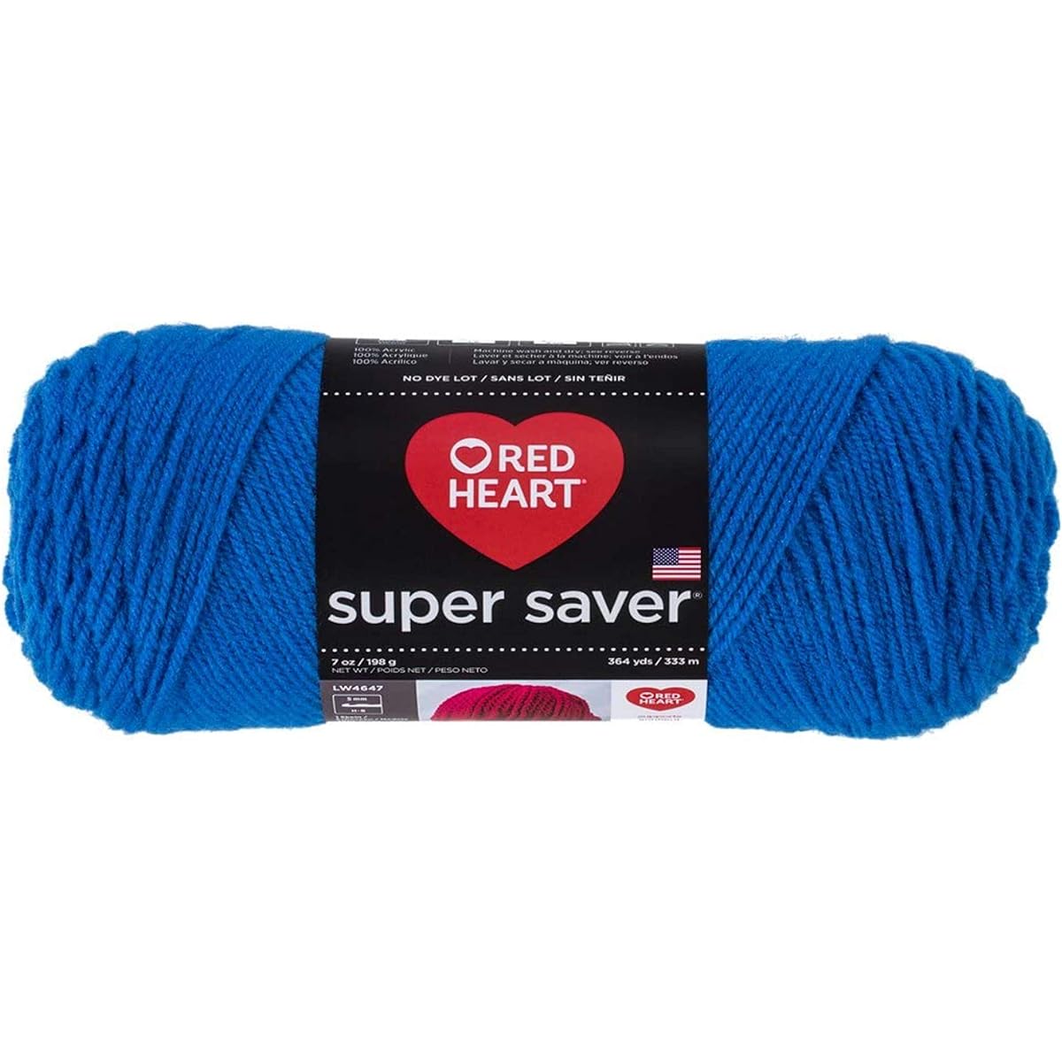 Red Heart E300.886 Super Saver Yarn 100% Acrylic - Knit and Crochet 4-Strand Yarn - Pack of 6, 7 oz Each (Blue)