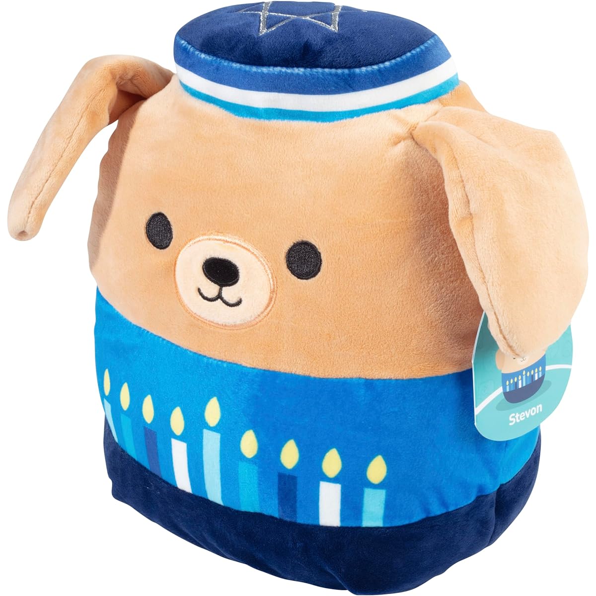 Squishmallows 10" Stevon The Hanukkah Labrador - Official Kelly Toy Plush - Collectible Soft & Squishy Holiday Puppy Stuffed Animal - Add to Team - Gift for Kids, Girls, Boys - 10"