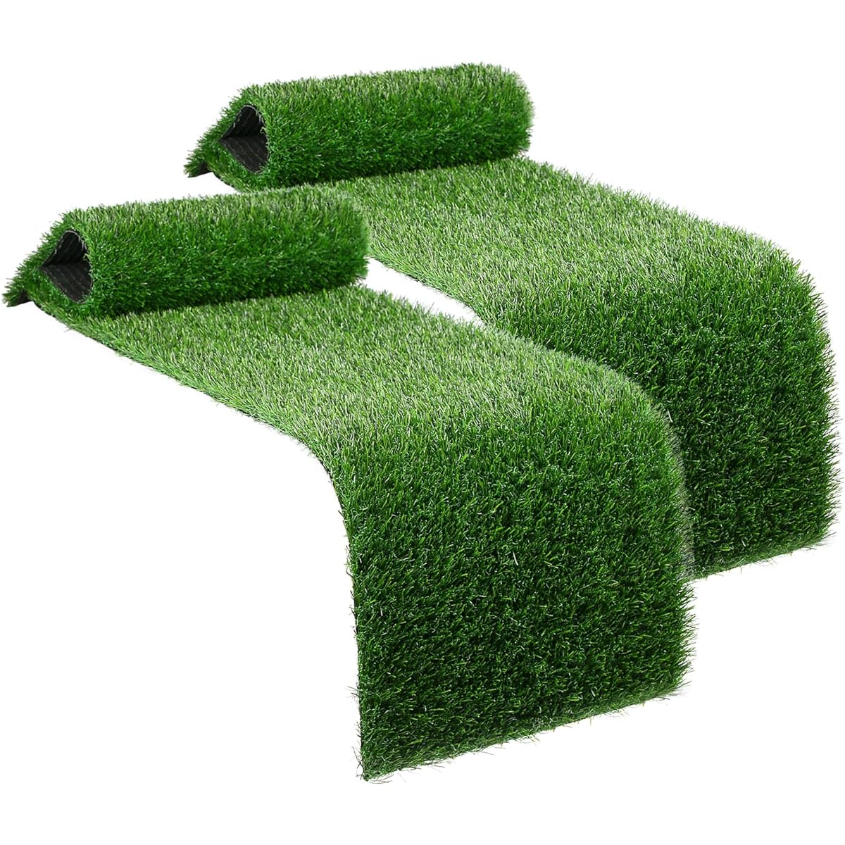 XLX TURF 12" x 36" Grass Table Runners, Set of 2, Green Synthetic Grass Table Centerpieces for Party, Birthday, Wedding, Baby Shower, Home Decorations, DIY Crafts
