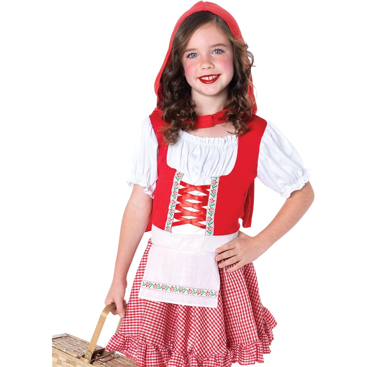 LEG AVENUE [Kids] Children's LIL' MISS RED Little Red Riding Hood RED/WHITE S size C48120