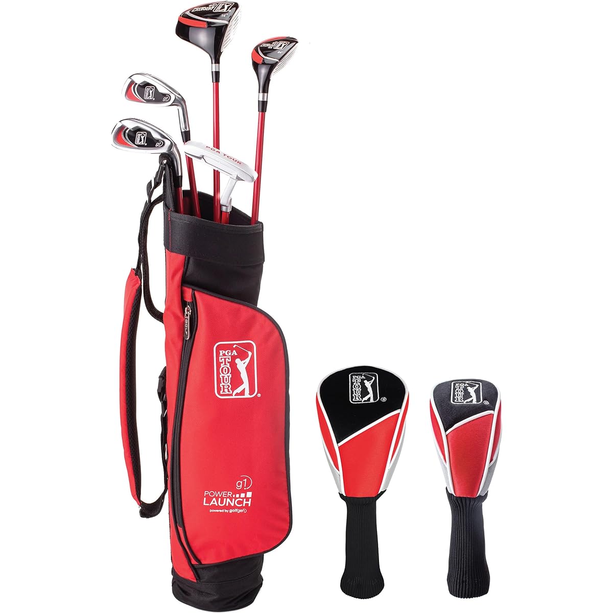 PGA Tour GS1 Series Golf Club Set Red Size S Age Range 5-8 years Height Range 49-56 inches