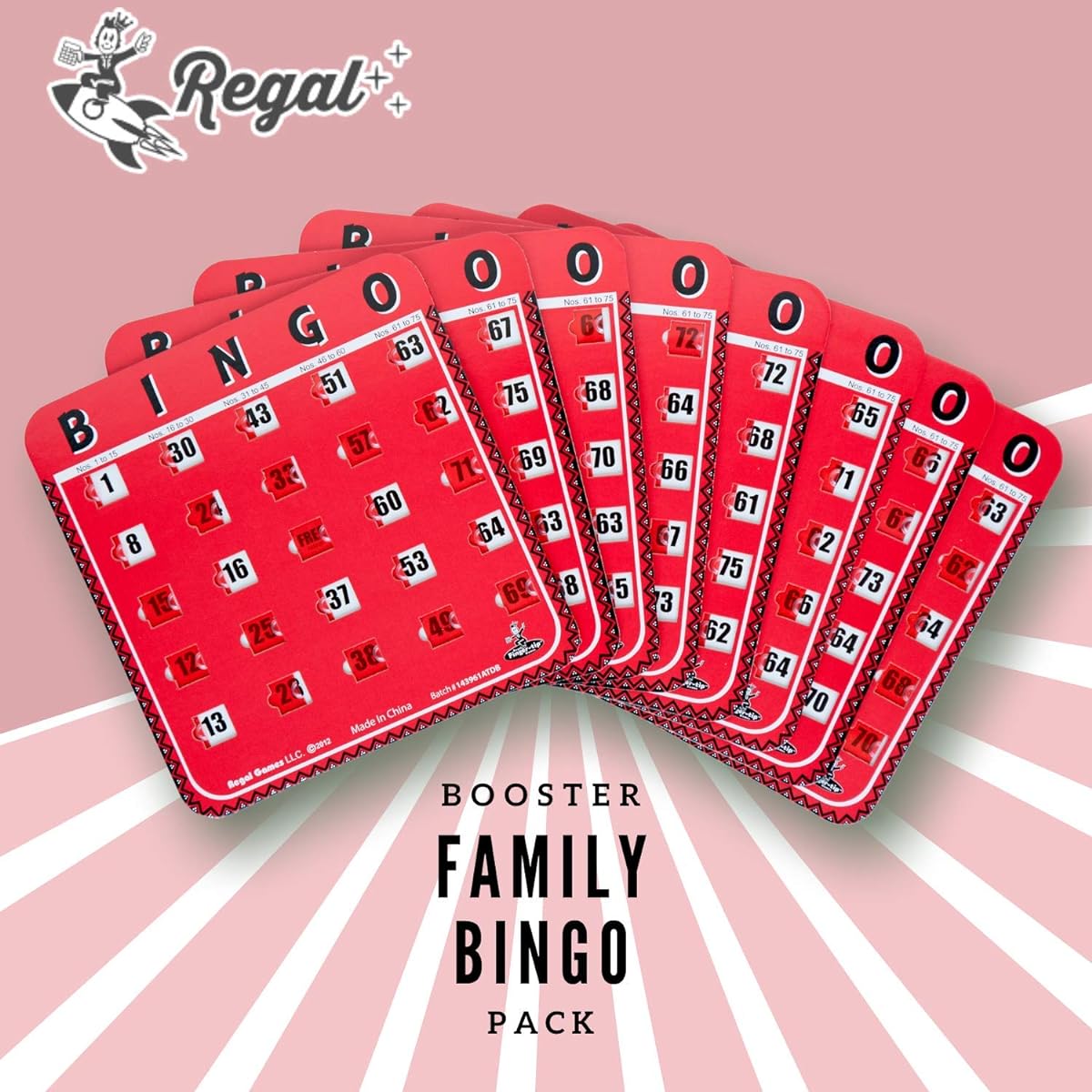 Regal Bingo Family Bingo Set, Includes 8" Bingo Cage, 75 Bingo Balls, Bingo Board, 4 Bingo Cards, and 8 Card Expansion Sets Sold Separately