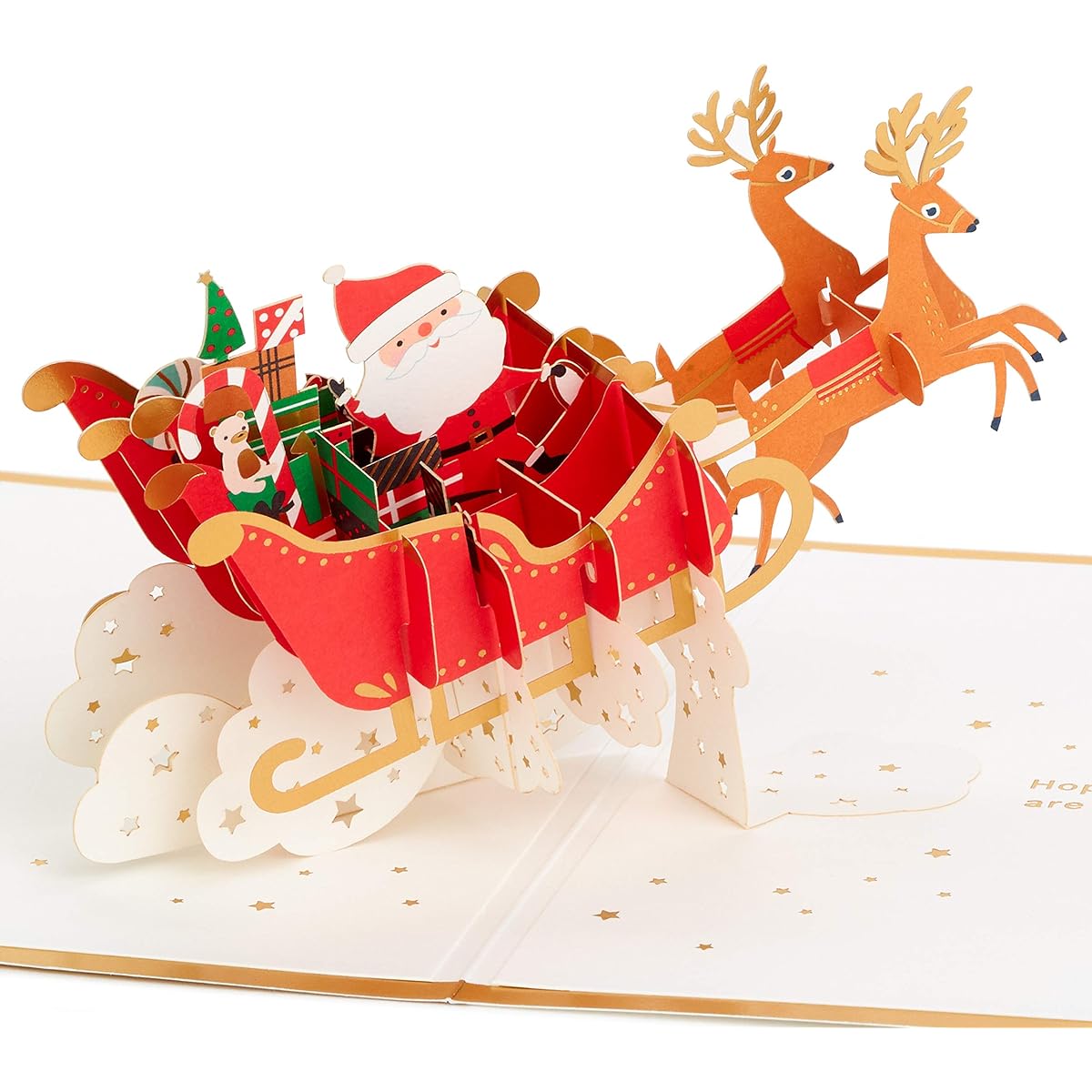 Hallmark Signature Paper Wonder Pop-Up Christmas Card (Santa's Sleigh) 1299XXH3321
