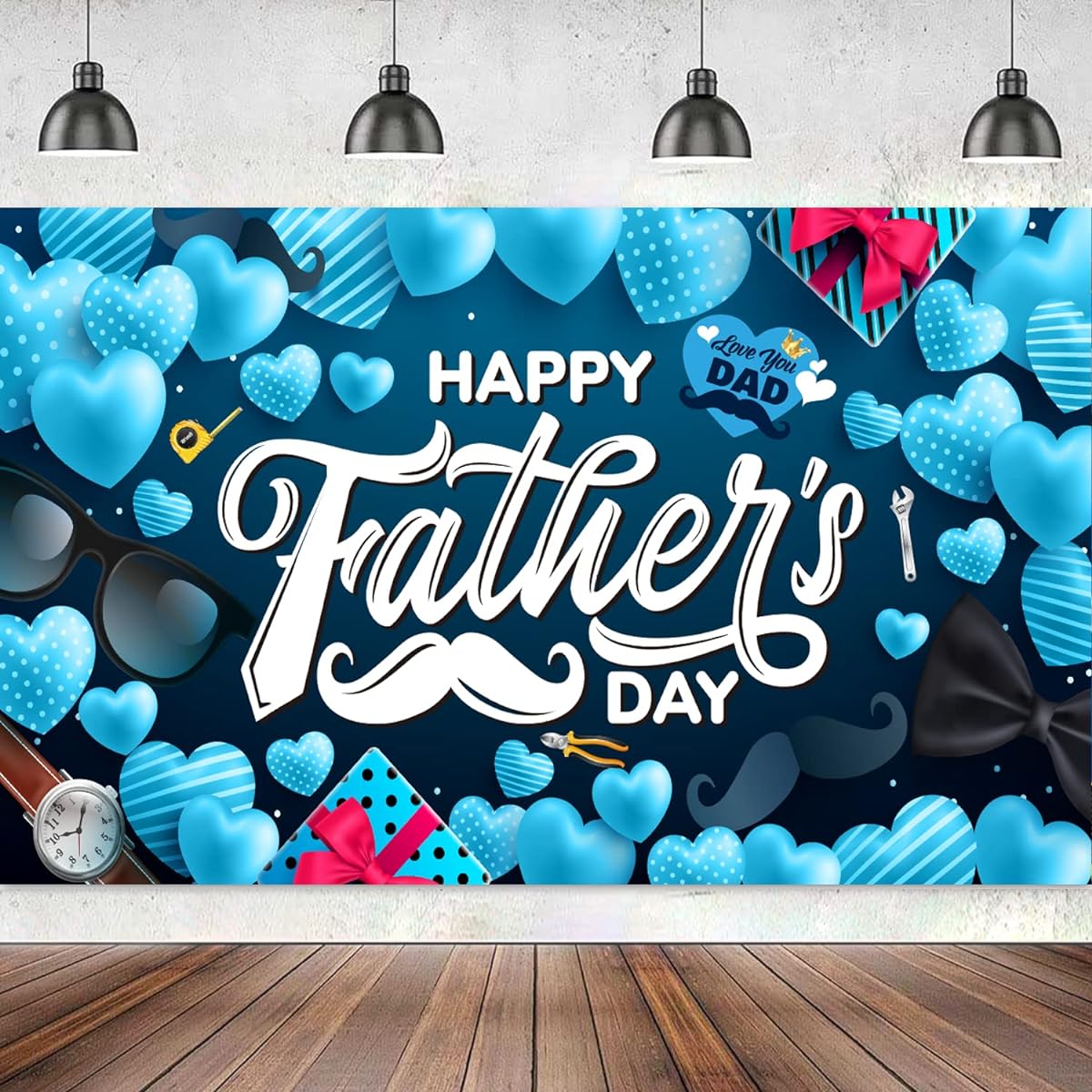 tineit Father's Day Banner, Large 71" x 43" Father's Day Decorations, Father's Day Decorations, Party and Father's Day Banners, Outside Photo Banner