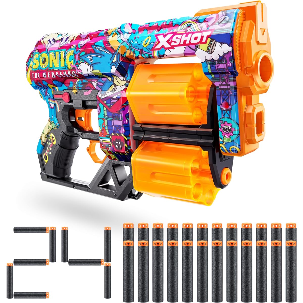 X-Shot-Skins-Series 1-Dread(24 darts) Sonic Robotnik, 36741B, Robotnik.