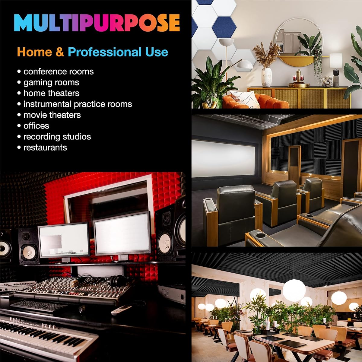 Sound absorbing material: extra thick urethane foam