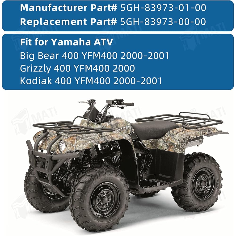 M MATI Left Handlebar Control Engine Start Off Headlight Switch for Yamaha ATV Big Bear 400 YFM400 Grizzly 400 YFM400 Kodiak 400 YFM400 5GH-83973-01-00