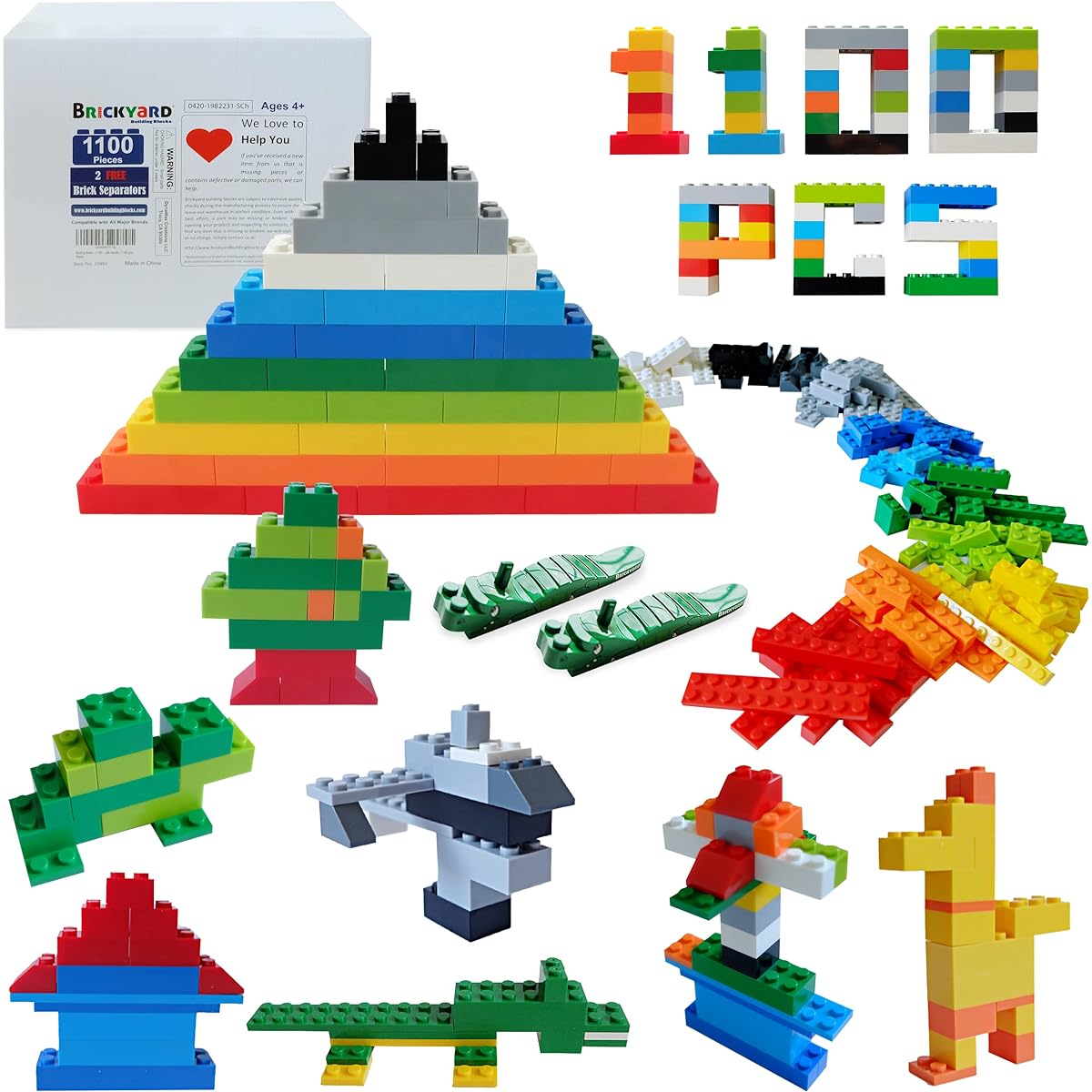 LEGO compatible Brickyard building brick set 1,100-pieces 19801