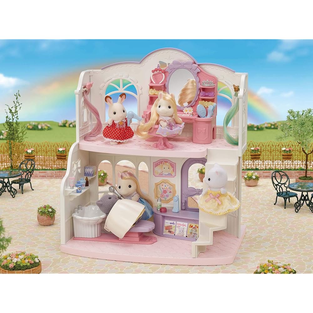 Sylvanian Families Beauty Hair Salon + Stylish Dress Up Set