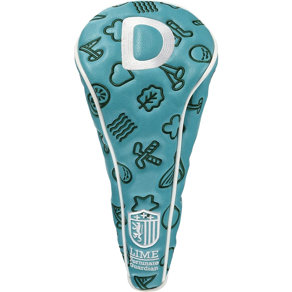 LIME SPORTS Head Cover Lime Sports Head Cover Golf Pattern Turquoise Green