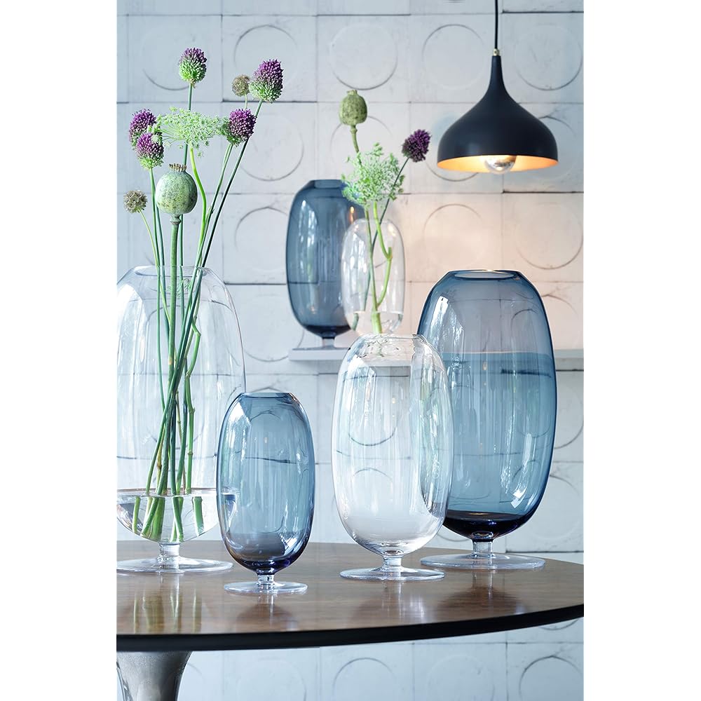 LSA Flower Vase (Vase) Light Blue Height 31cm OLIVIA G1282-31-610