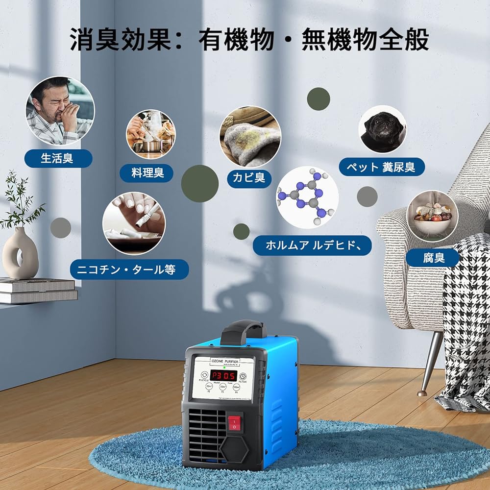 FELLAT Ozone Generator 10000mg/h Commercial Deodorizer Home Air Purifier Powerful Deodorizer Disinfection Deodorizer for Home, Room, Hotel, Farm Use Japanese Instruction Manual Included