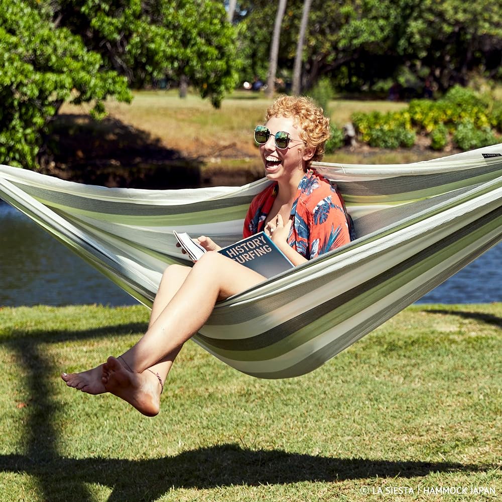 LA SIESTA Classic Hammock King Size Brisa [for 1 to 3 people] Made by Hamakutex for outdoor use (Cedar BRH18-14)