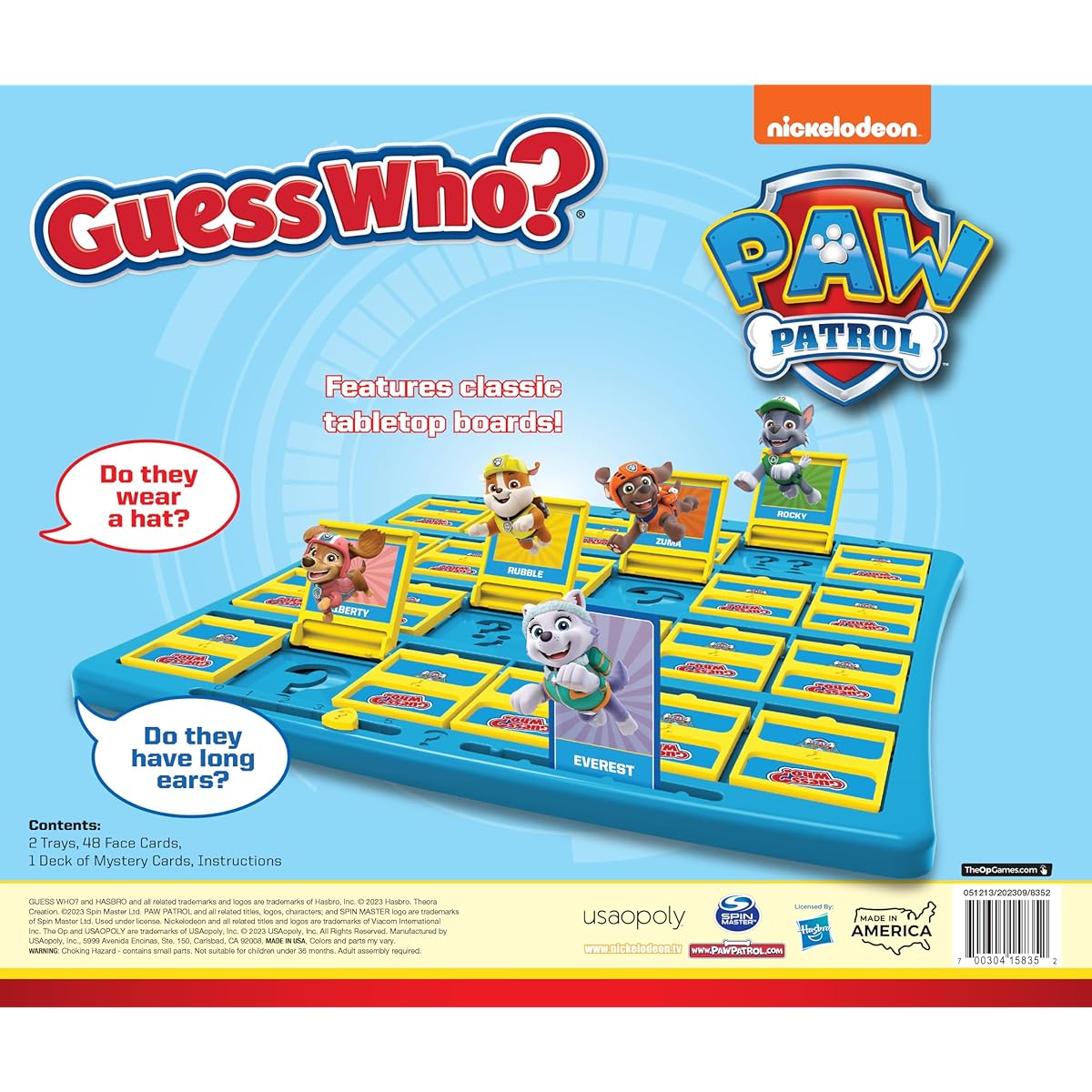 Guess Who? PAW Patrol Board Game Featuring Chase, Rocky, Skye and More | Officially Licensed Nickelodeon Paw Patrol Game | Family Friendly Mystery Game for Kids | Ages 6+
