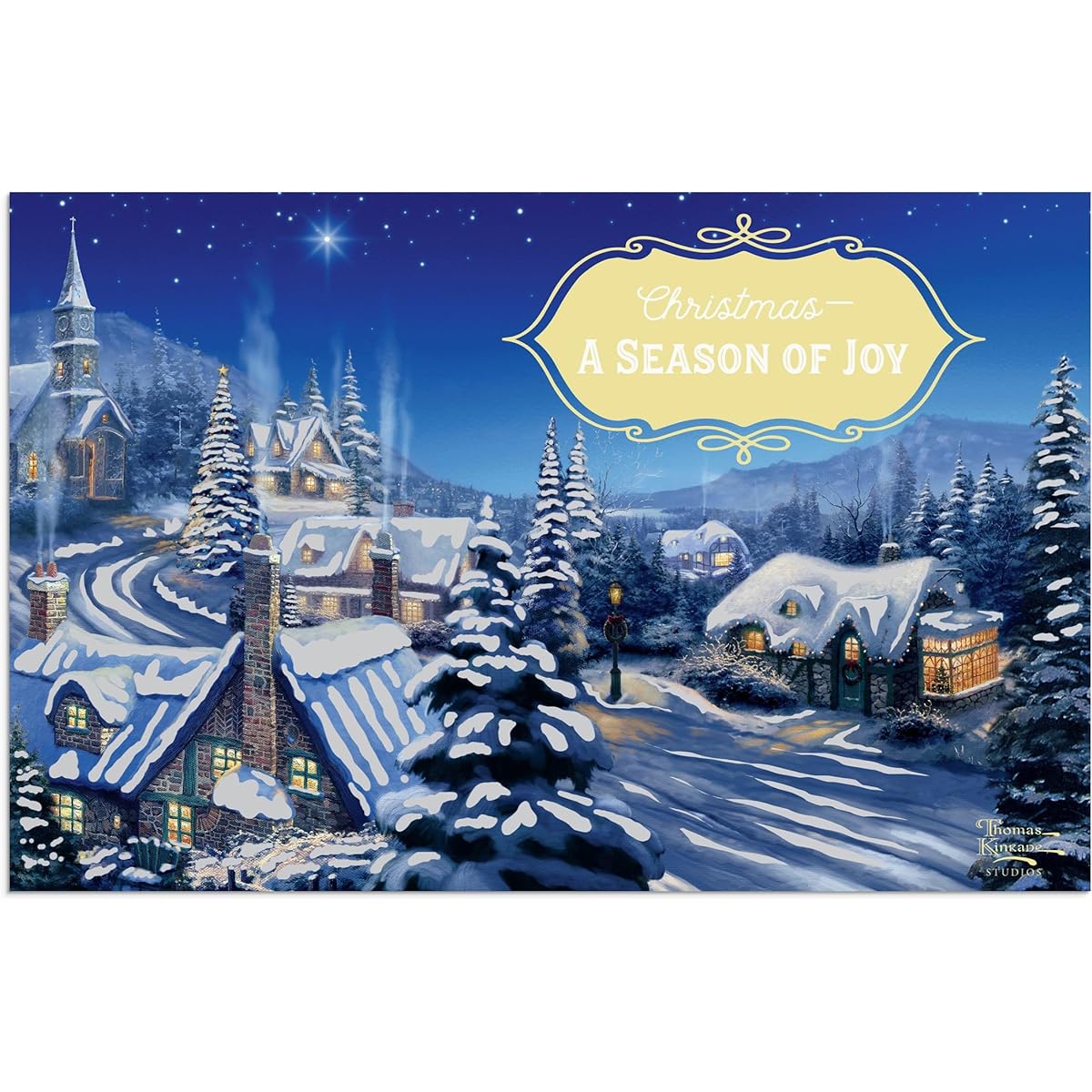 DaySpring - Thomas Kinkade - Season of Joy - 18 Christmas Box Cards (J6351)