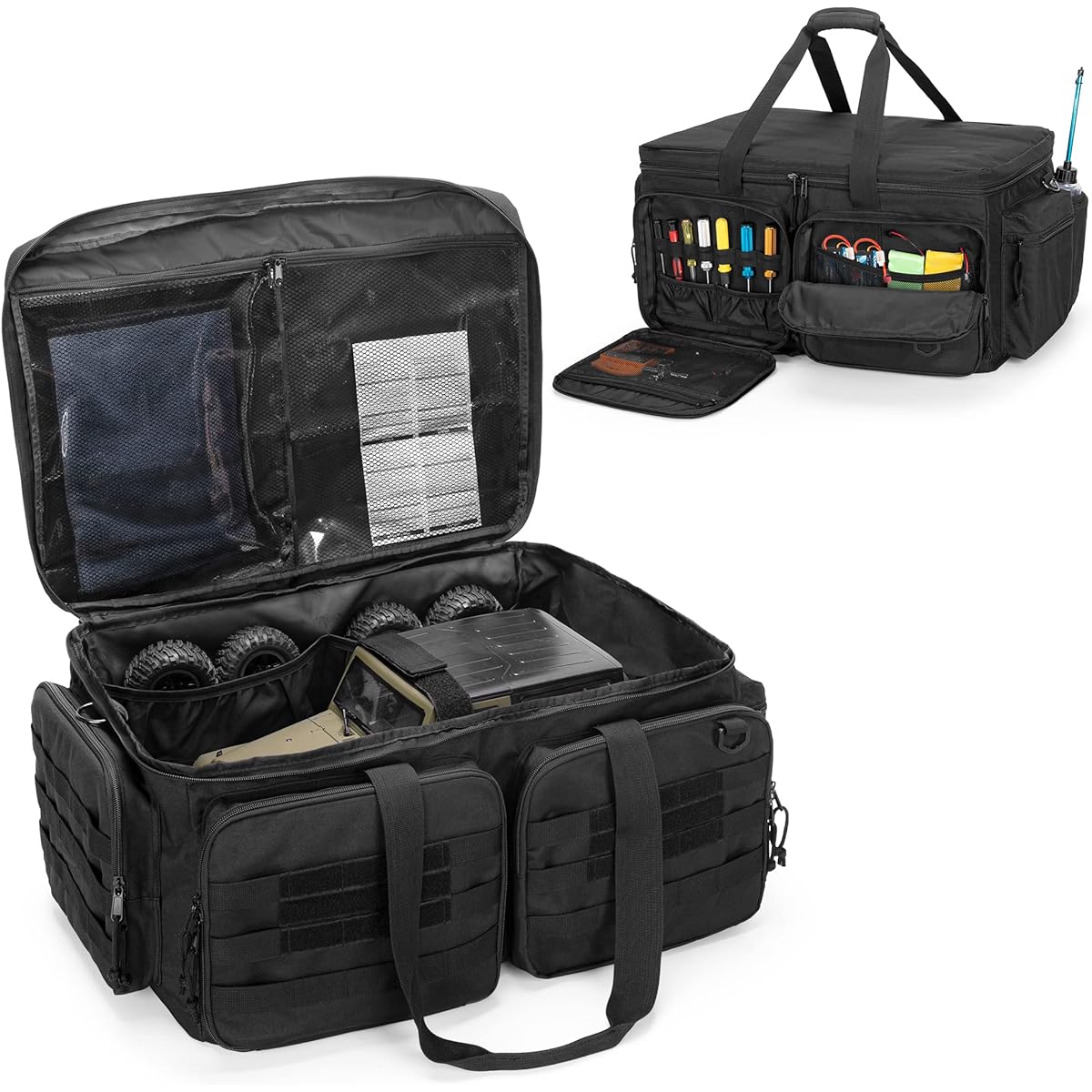 GOBUROS RC car storage bag rc car bag for 1/8 1/10 cars rc car carrying case carrying rc car carrying bag