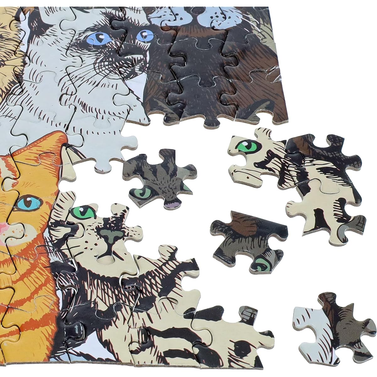 TDC Games World's Hardest Jigsaw Puzzle - Cat - 500 Piece Double-Sided - 15"