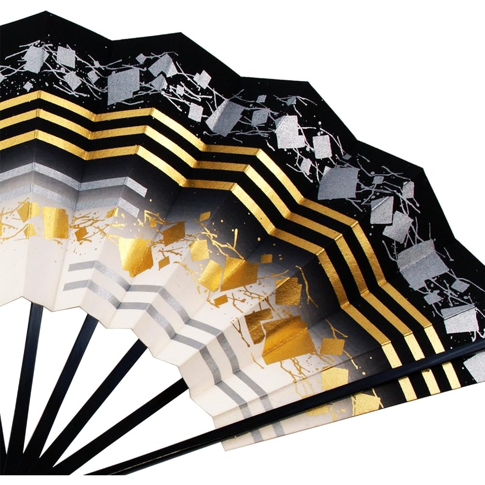 Osaka Choseido Mai Fan Nogi Foil Chirashi 29cm Made in Japan Kyoto Fan Original Set Paper Box with Smell Bag Japanese Dance Overseas Souvenir