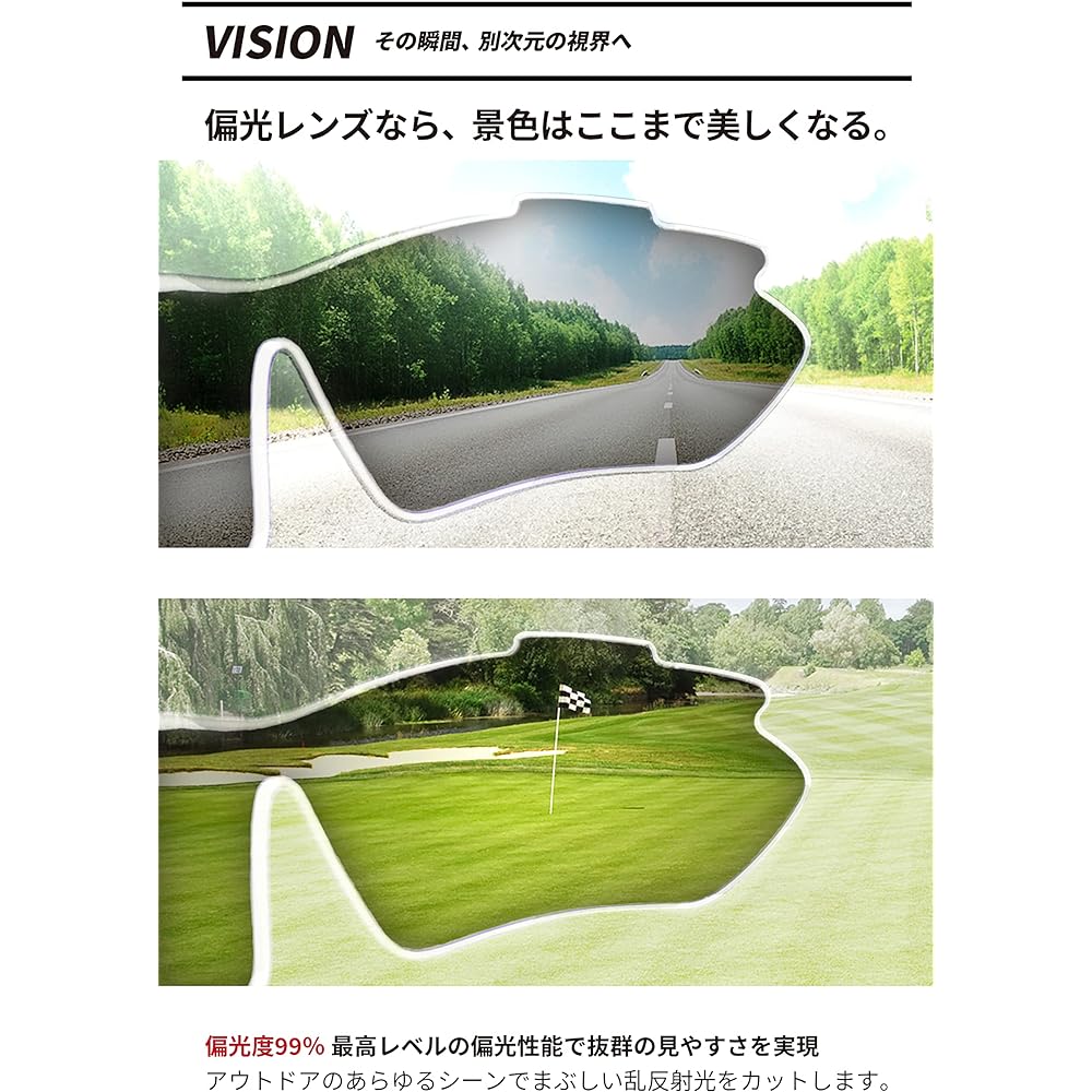 [Elesse] Sports Sunglasses Men's Polarized Sunglasses UV Protection ES-S205HN