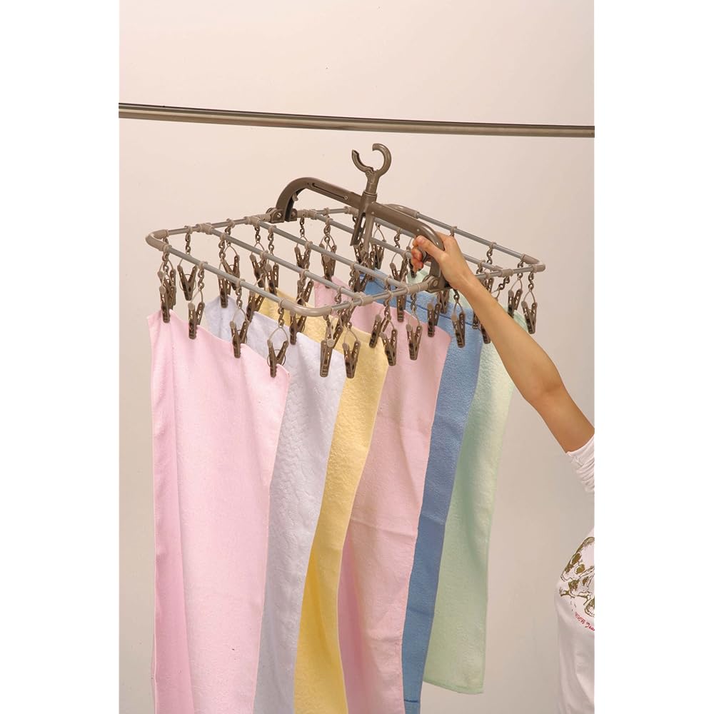 Twin Mall Laundry Clothes Drying Horizontal Aluminum Hanger 40P & Aluminum Stretching 9 Garr FS-1