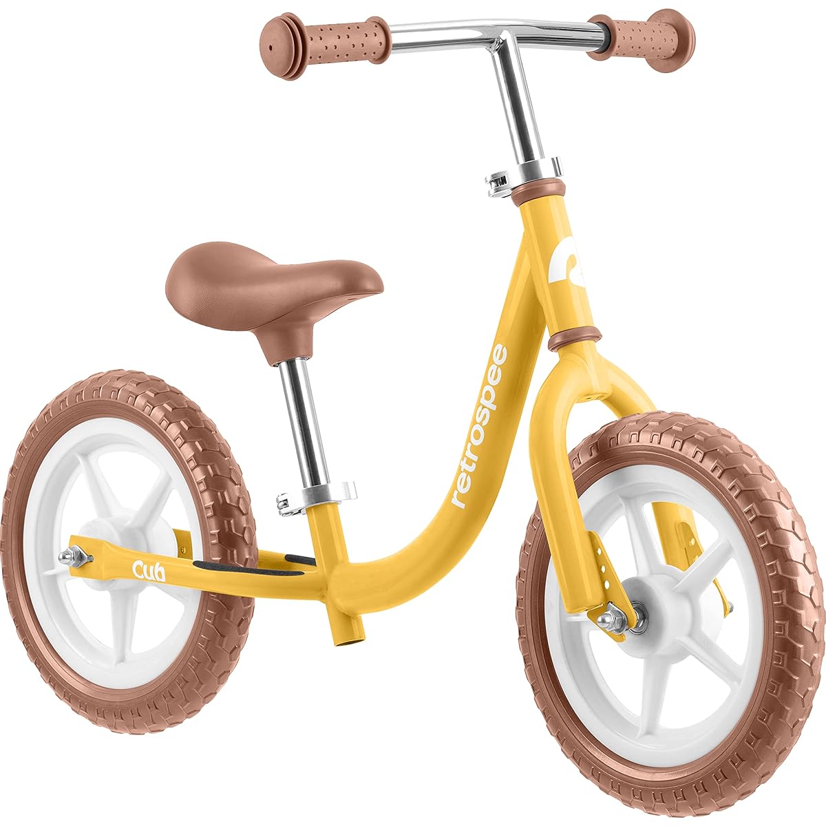 Retrospec Cub 2 Toddler 12 Inch Balance Bike 18 Months-3 Years No Pedal Beginner Kids Bicycle for Girls Boys Flat Tire Adjustable Seat Durable Frame