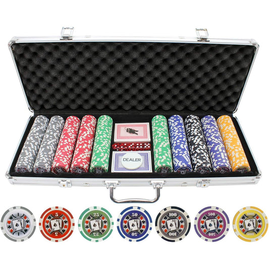 500 Piece Big Slick 11.5G Poker Chip Set