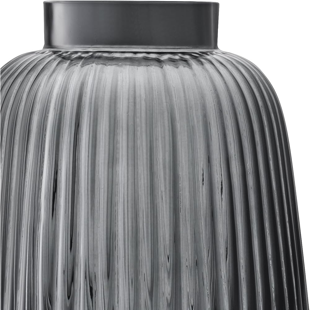 LSA Flower Vase (Vase) Gray Height 26cm PLEAT G1399-26-847