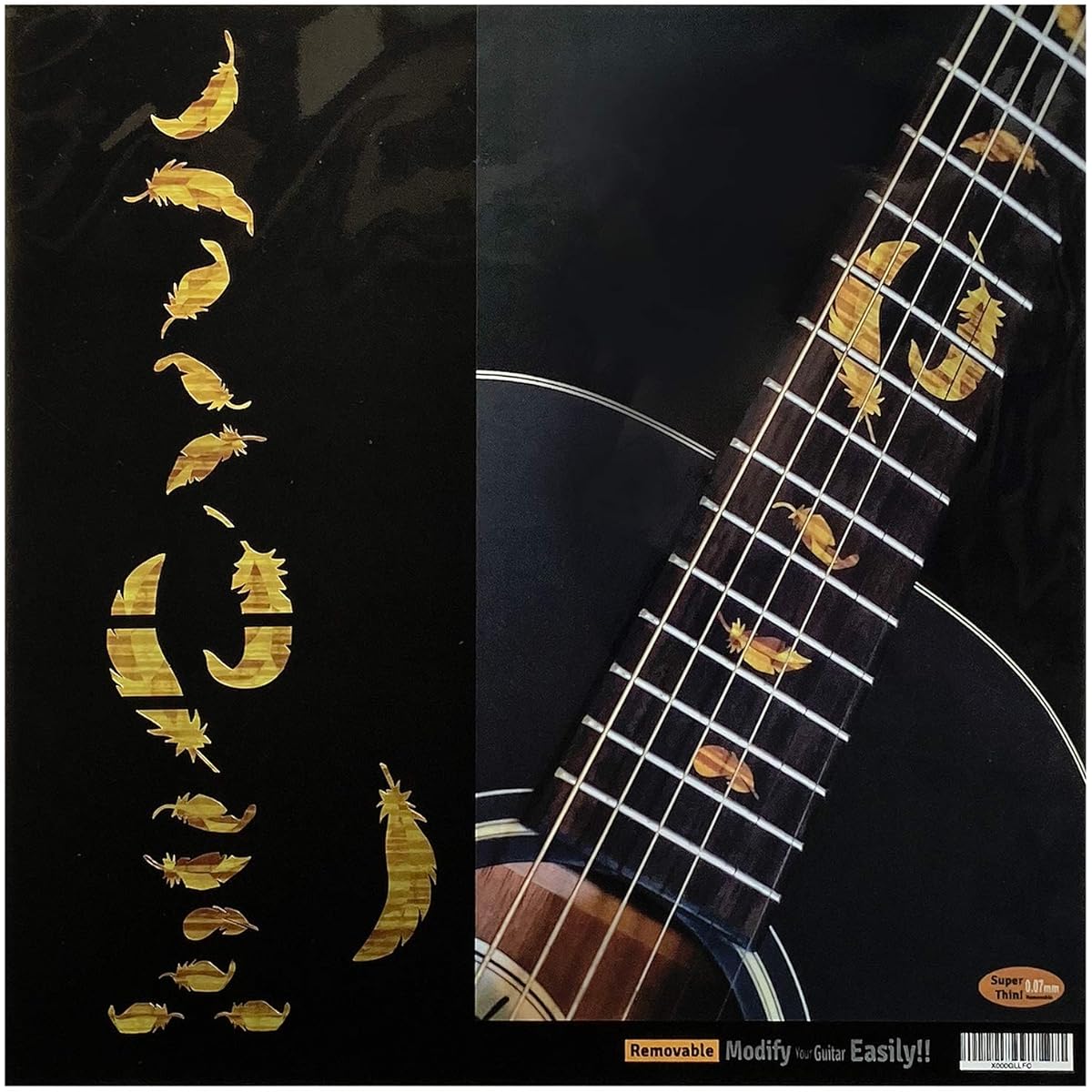 Flight Feather (TB) / Inlay sticker for guitar fingerboard