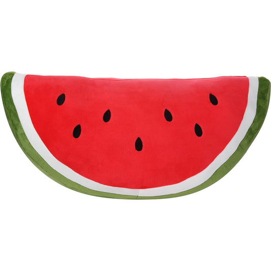 (Semicircular) - Watermelon Pillow Fluffy Stuffed Watermelon Plush Soft Giant Watermelon Slice Toy For Kids Gift 50cm , Semicircular