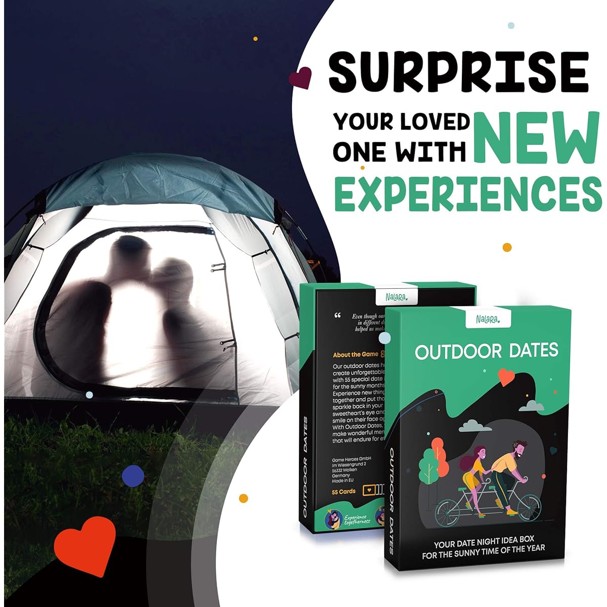 outdoor dating - date night ideas box - couple games date night games - date night box date night kit