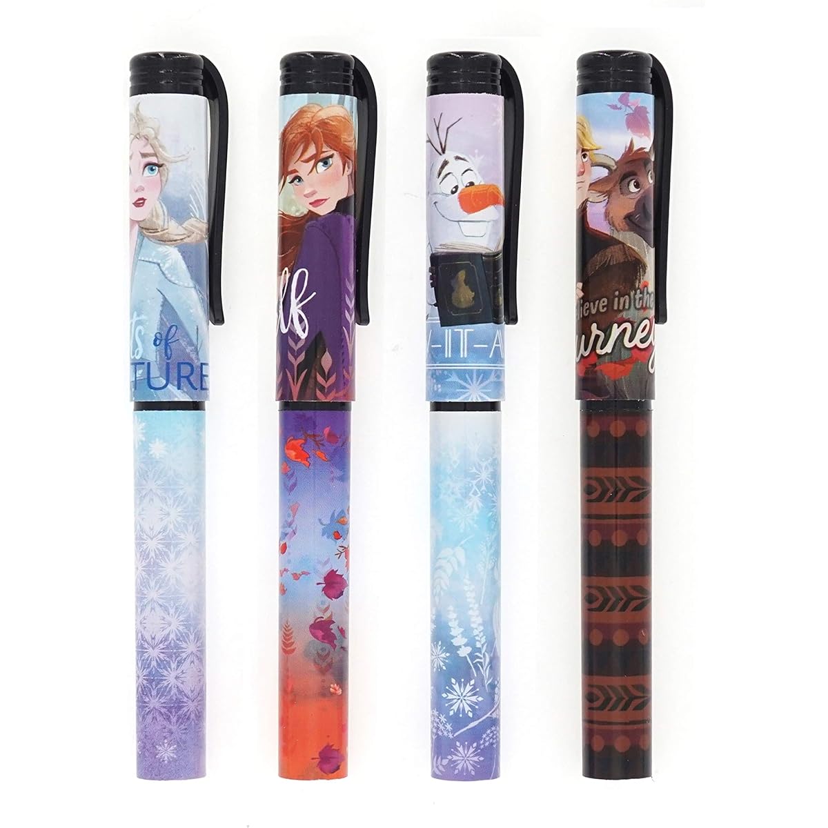 Disney Frozen 2-4 Pack Ballpoint Barrel Pens in Clamshell Package