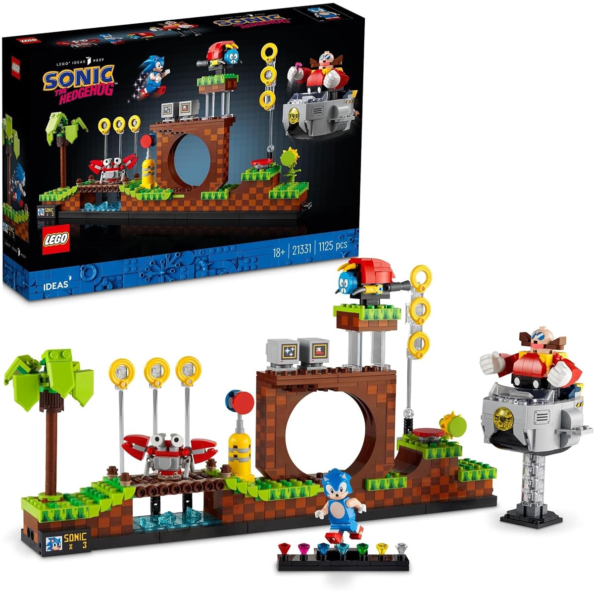 LEGO Ideas Sonic the Hedgehog(TM) - Green Hill Zone 21331 Toys Blocks Gifts Video Games Boys Girls Adults