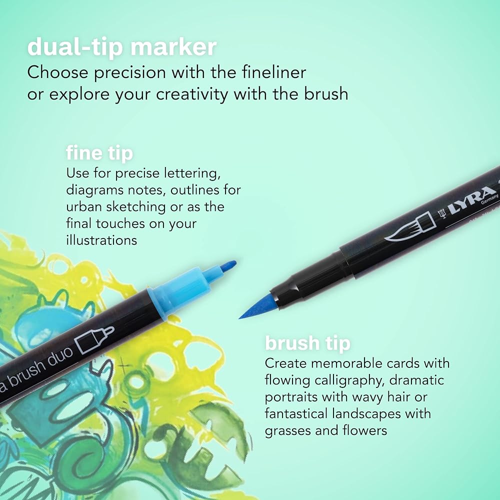 Lila Water Based Marker Aqua Blush Duo 36 Color Set L6521360