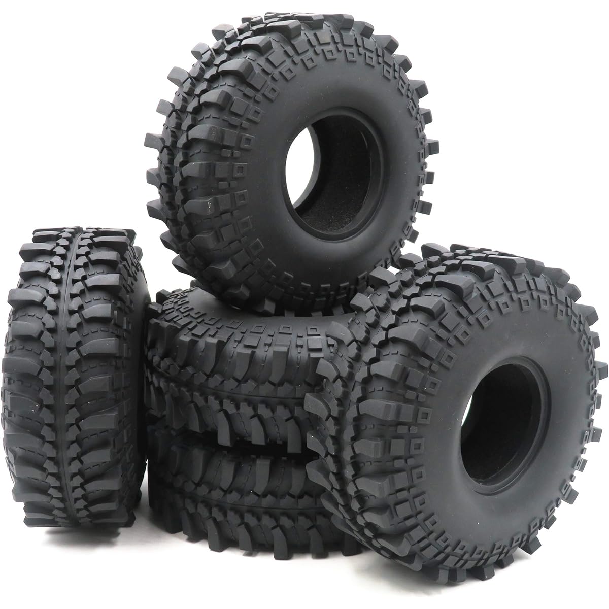 RC 2.2 Rock Crawler Mud Terrain Tires Super Grip Soft Tires Soft Foam Insert Height(OD): 145mm / 5.7" 5.7" Pack of 5