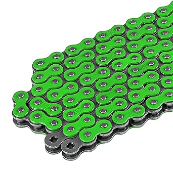 Caltric Green 520 Pitch 120 Link Non-Oring Drive Chain Compatible with ATV/UTV/Quad/Side X Side/Motorcycle/Dirt Bike/Rivet and Clip-on Master Link