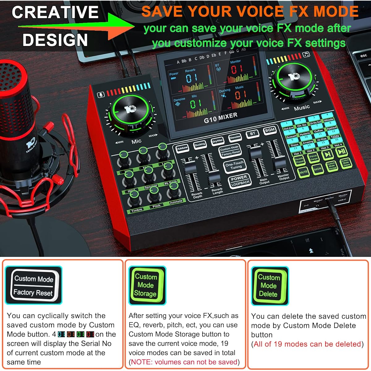 G10 Audio Interface with Mixer and Sound Card (G10 MIXER)