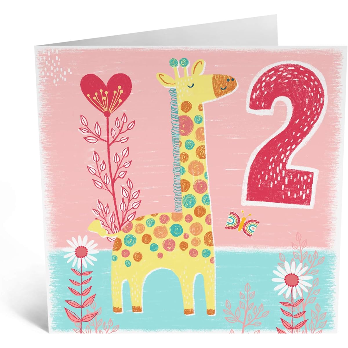 CENTRAL 23 - Cute Birthday Cards for Her - 2nd Birthday Cards - Birthday Cards for Daughter - Ideal Birthday Cards for Kids - With Cute Stickers